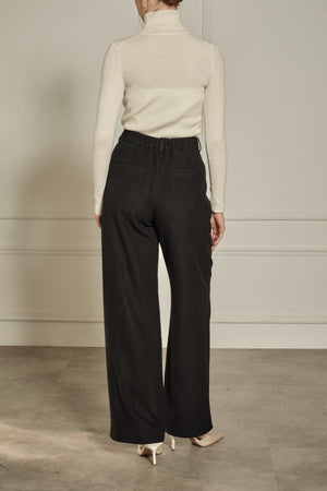 9/8 19時予約開始<br>Wool Blend Semi-Wide Pants <br> -Black / 2size-