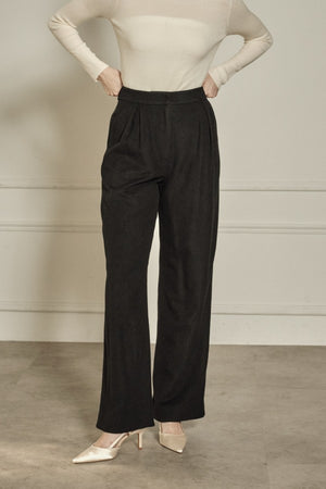 9/8 19時予約開始<br>Wool Blend Semi-Wide Pants <br> -Black / 2size-
