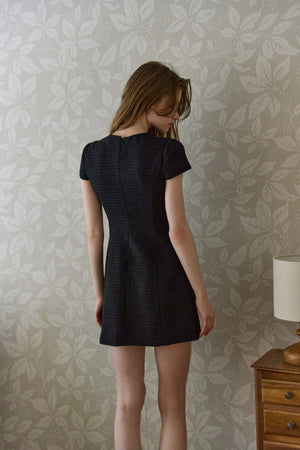 Snmmer tweed mini one piece <br> -BlackⅡ-