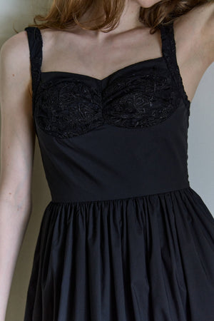 Lace Bustier One piece <br> -Black-