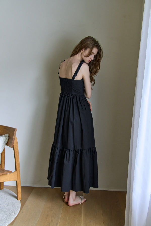 Lace Bustier One piece <br> -Black-