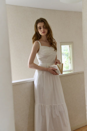 Lace Bustier One piece <br> -White-