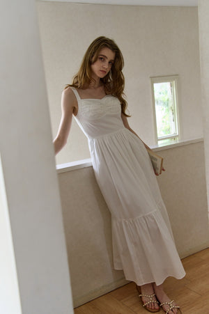 Lace Bustier One piece <br> -White-