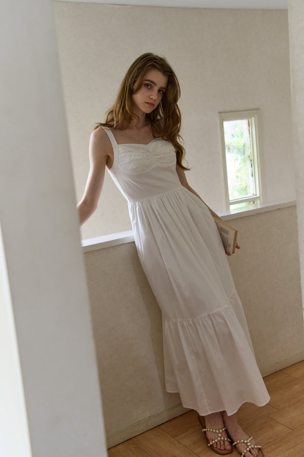 Lace Bustier One piece <br> -White-