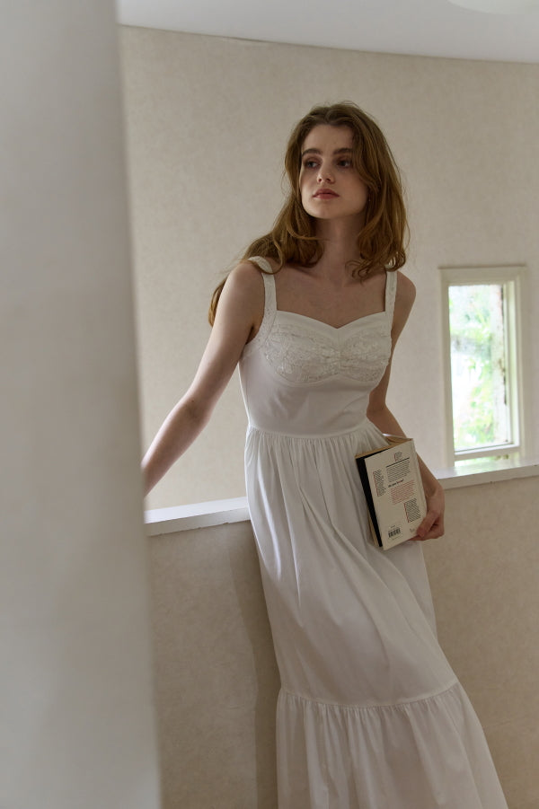 Lace Bustier One piece <br> -White-