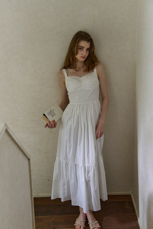 Lace Bustier One piece <br> -White-