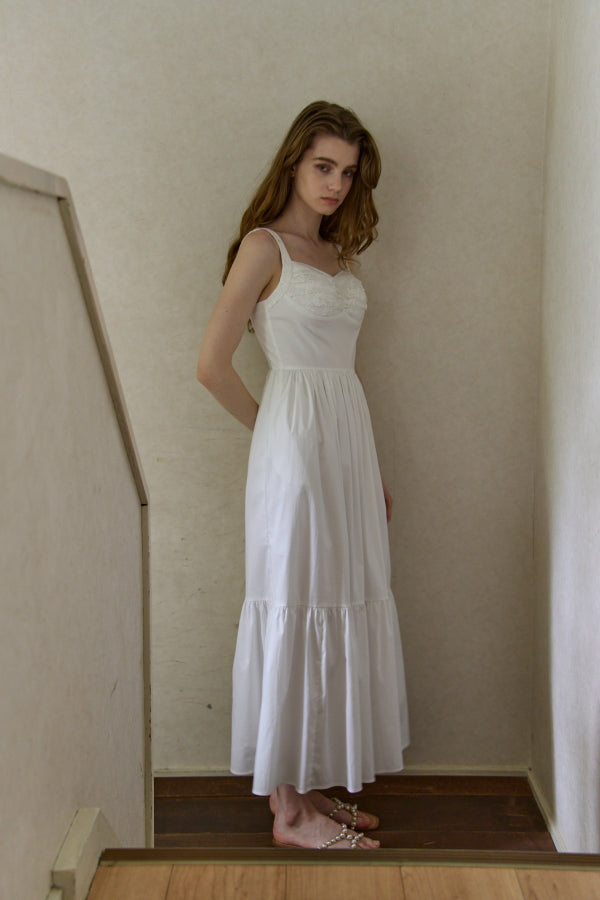 Lace Bustier One piece <br> -White-