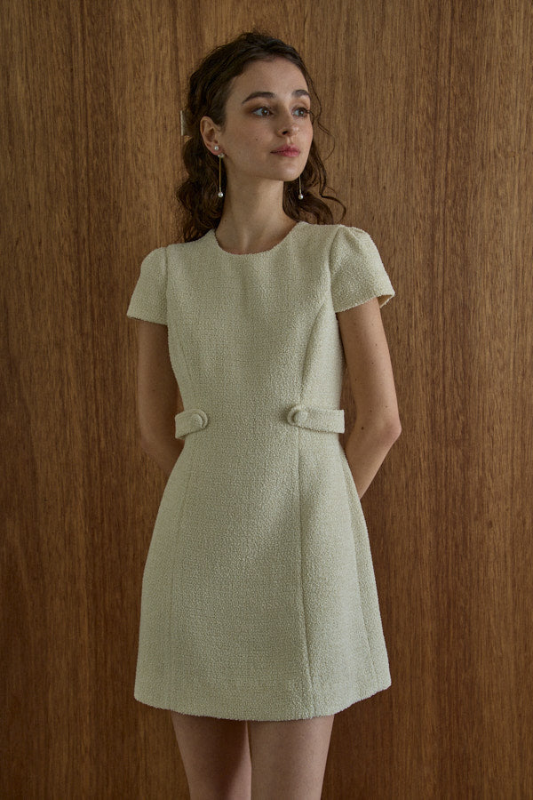Summer tweed mini one piece -Ivory- – ERADIE