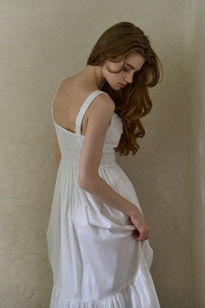 Lace Bustier One piece <br> -White-