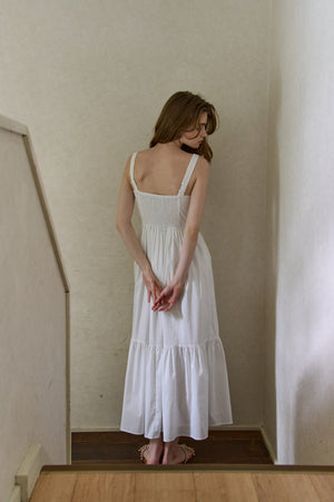 Lace Bustier One piece <br> -White-