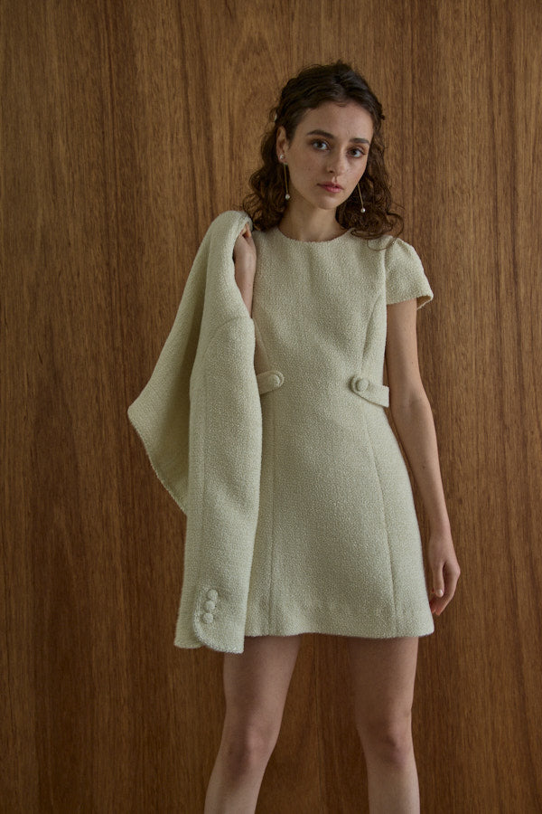 eradie♡エラディエ♡サマーツイードミニワンピース Summer tweed mini one piece -Ivory- – ERADIE
