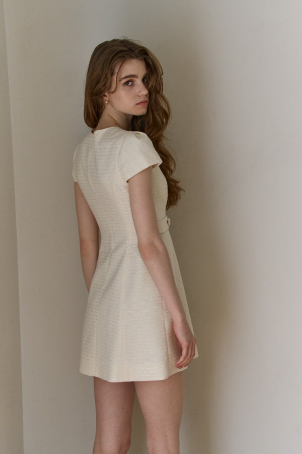 Snmmer tweed mini one piece <br> -Off white-