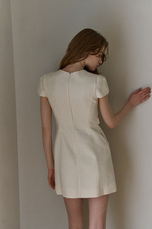 Snmmer tweed mini one piece <br> -Off white-