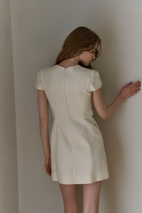 Snmmer tweed mini one piece <br> -Off white-
