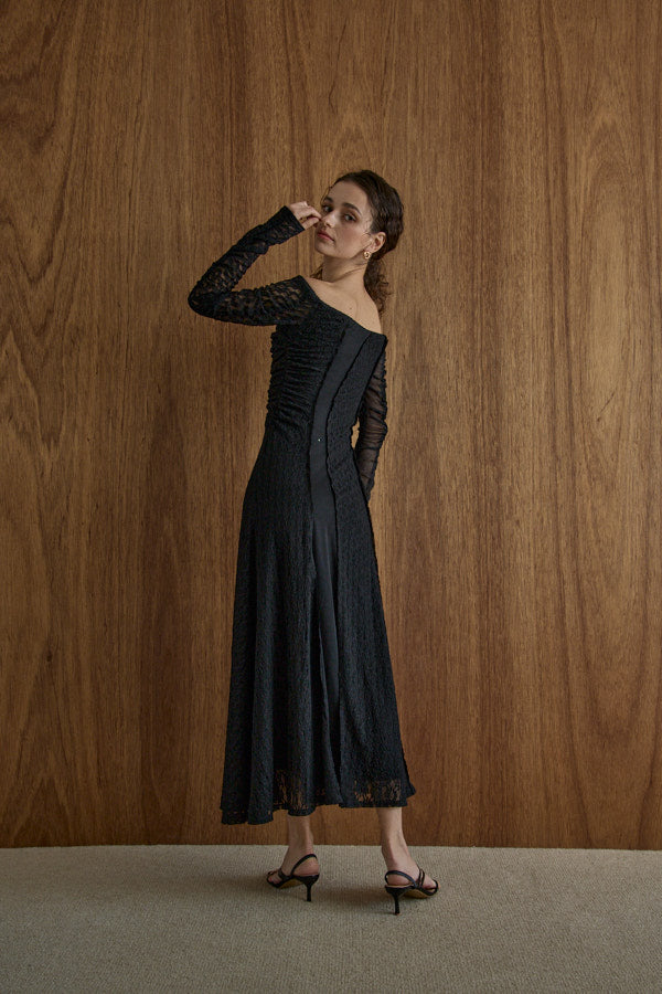 【新品】新作ERADIE レース＆チュールスウィッチングドレス Lace＆Churu switching dress -Black- – ERADIE