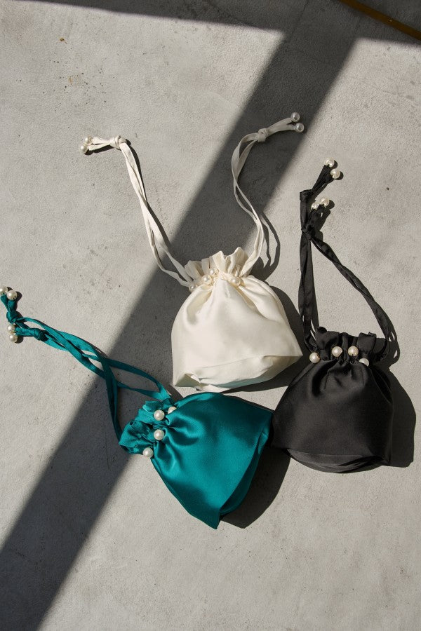 【ノベルティーA】Satin Pearl Charm Bag