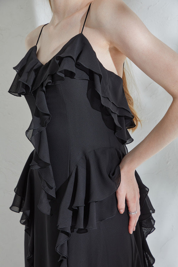 ERADIE ラッフルシフォンワンピース アイボリー Raffle Shifon one-piece -Ivory- – ERADIE