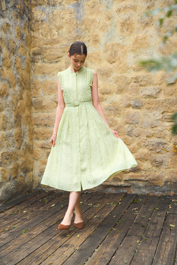 ドットジャカードテープレース ワンピース Dot Jacquard Tape Lace one-piece ドットジャガードテープ